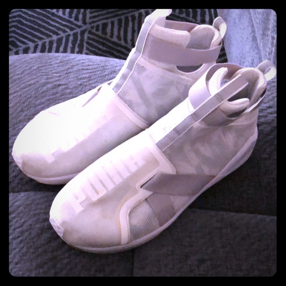 White Puma hightops